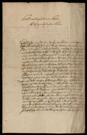 Brief von Johann Friedrich von Uffenbach an Johann Friedrich Fasch, Zerbst/Anhalt, 1.3.1752