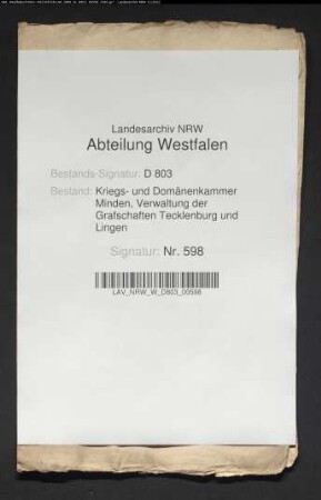 Schuldkonsense auf Hövelmeiers Stätte, Kirchspiels Recke