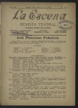 Don Ponciano Peñaloza : pieza cómica en dos actos