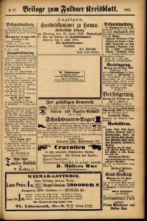 Zweite Ausgabe vom Samstag, den 08. Juni 1895.