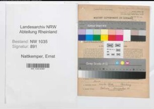 Entnazifizierung Ernst Nattkemper , geb. 22.11.1899 (Lehrer)