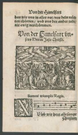 Von der Himelfart unsers Herrn Jesu Christi.