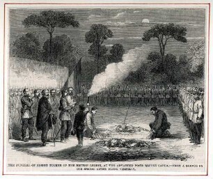 Grafik "The funeral of Ensign Tucker of the British Legion…"