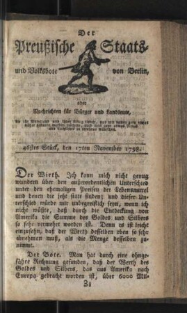 46stes Stück, den 17ten November 1798