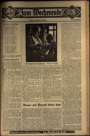 Zweite Ausgabe vom Samstag, den 28. Dezember 1935.
