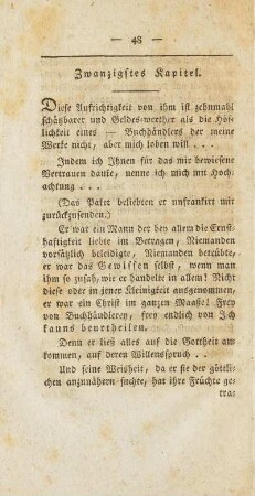 Zwanzigstes Kapitel