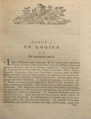 Caput I. Ex logica.