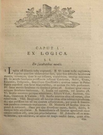 Caput I. Ex logica.