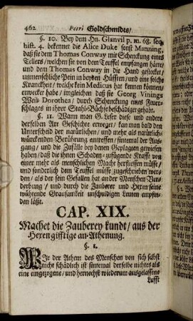 Cap. XIX. Machet die Zauberey kundt / aus der Hexen gifftige an-Athenung.