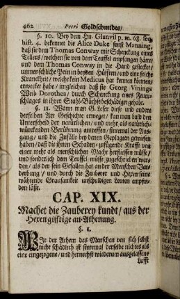 Cap. XIX. Machet die Zauberey kundt / aus der Hexen gifftige an-Athenung.