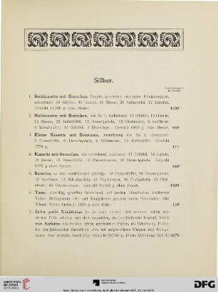 Silber (Nr. 1-118)