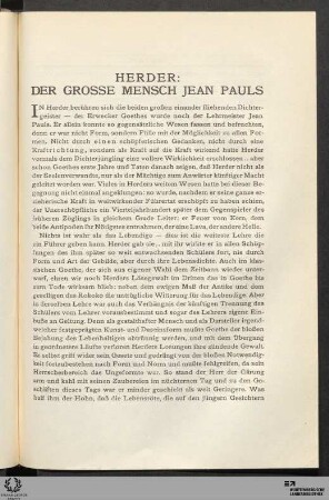Herder: Der grosse Mensch Jean Pauls