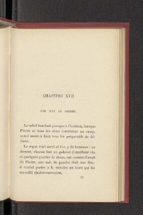Chapitre XVII Une nuit de poudre