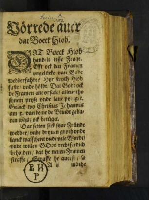 Vorrede auer dat Boeck Hiob