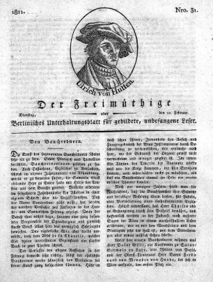 Nro. 31, Dienstag, den 12. Februar 1811