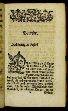 Vorrede, Hochgeneigter Leser!
