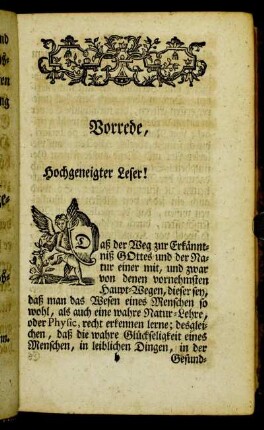 Vorrede, Hochgeneigter Leser!
