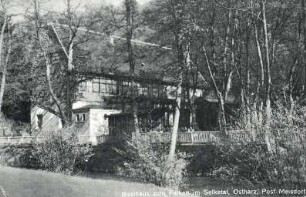 Ansichtskarte: Gasthaus zum Falken im Selketal, Ostharz, Post Meisdorf