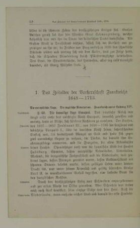 1. Das Zeitalter der Vorherrschaft Frankreichs. 1648-1713