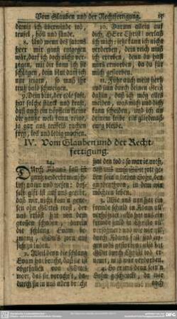 VI. (IV.) Vom Glauben und der Rechtfertigung