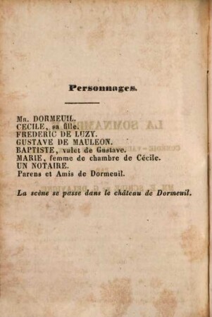 La somnambule : [comédie-vaudeville en deux actes]