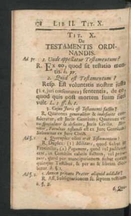 Tit. X. De Testamentis Ordinandis