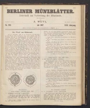 No. 203. Juli 1897