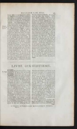 Livre Dix-Huitieme