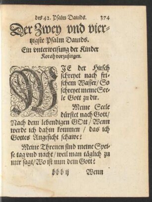 Der Zwey und viertzigste Psalm Davids.