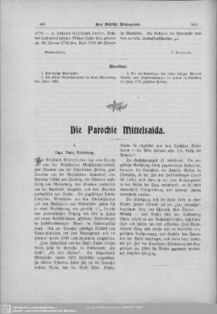 Die Parochie Mittelsaida