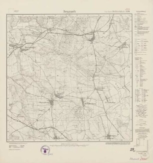 2754 (alte Nr.: 1326) Neumark in Pommern, Meßtischblatt (4cm - Karte)