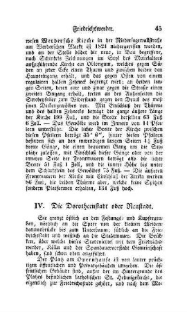 IV. Die Dorotheenstadt oder Neustadt
