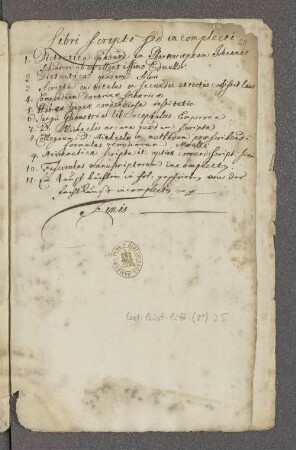 Libri scripti, sed incomplecti