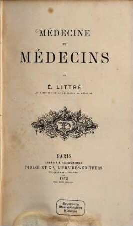 Médecine et Médecins