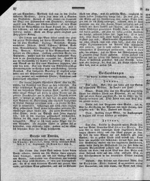 Verhandlungen der Pariser Academie der Wissenschaften. - 1819