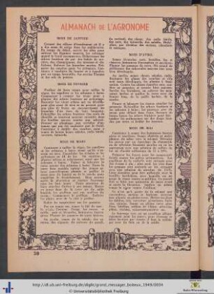 Almanach de l'Agronome.