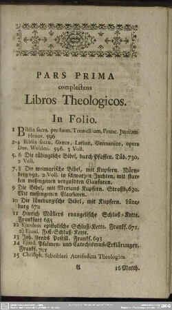Pars Prima complectens Libros Theologicos