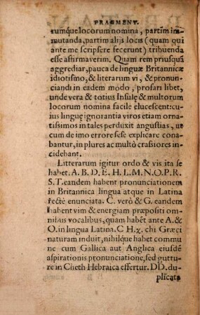 Commentarioli Britannicae descriptionis fragmentum