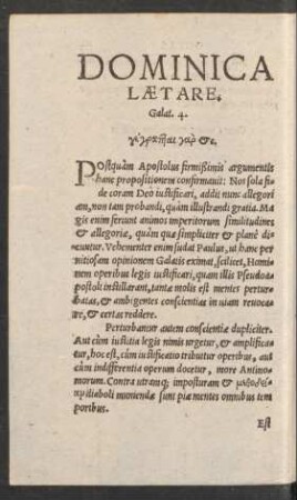 Dominica Laetare.