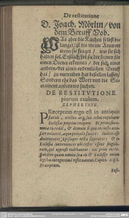 De Restitutione piorum exulum