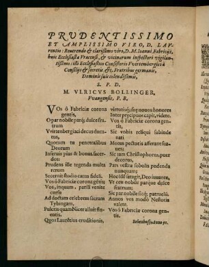 A1v-A4r, Carmina ad Laurentium Fabricium, ...