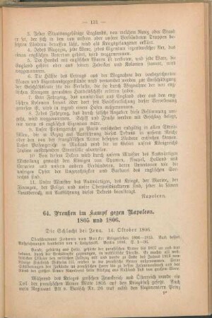 64. Preußen im Kampf gegen Napoleon. 1805 und 1806.