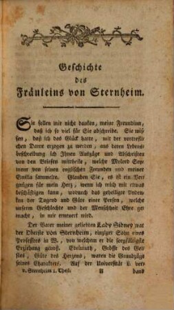 Geschichte der Fräulein von Sternheim, 1