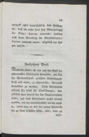 Funfzehnter Brief
