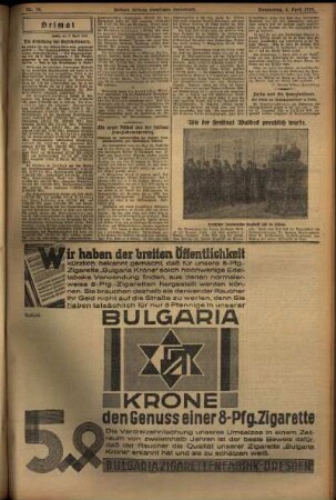 Zweite Ausgabe vom Donnerstag, den 04. April 1929.