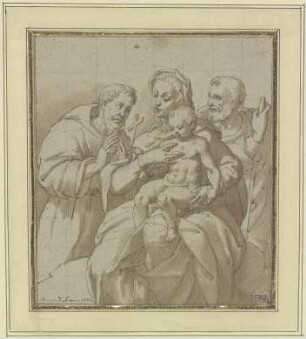 Die Heilige Familie mit dem Heiligen Franziskus