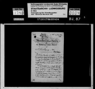 Vervollständigung der Familienregister der im Ausland sich aufhaltenden württembergischen Staatsbürger