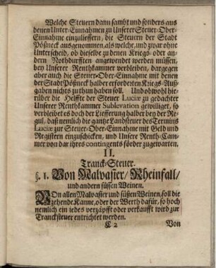 II. Tranck-Steuer