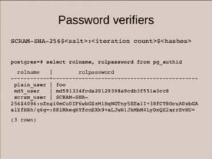 SCRAM authentication in PostgreSQL
