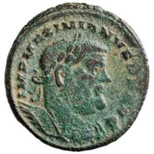 Münze, Follis, 296 n. Chr.